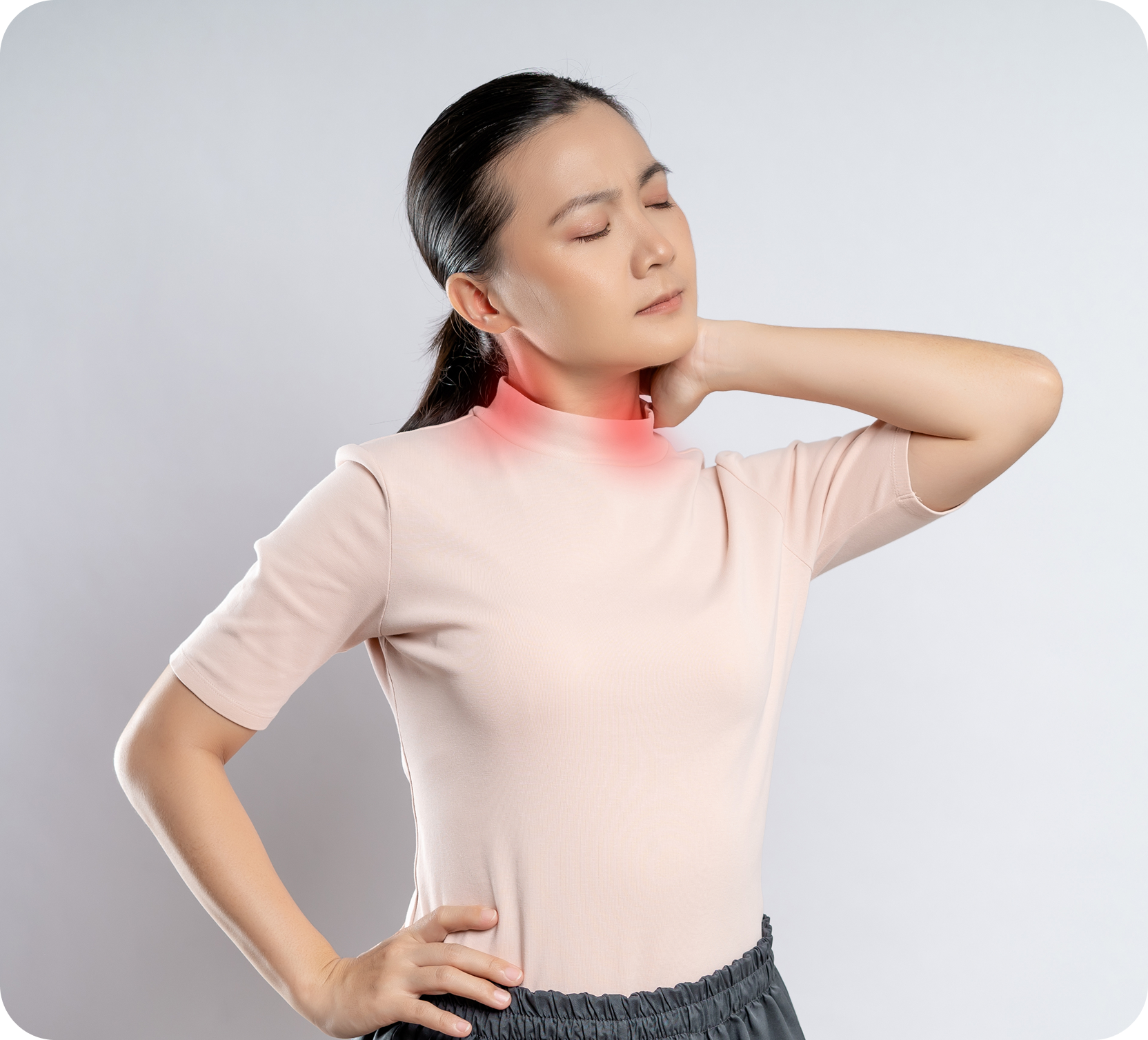 girl with neck pain